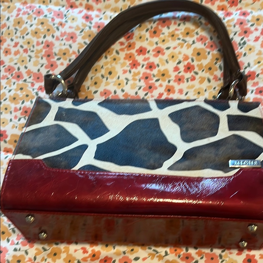 Miche Red and Blue Clutch with Stylish Design